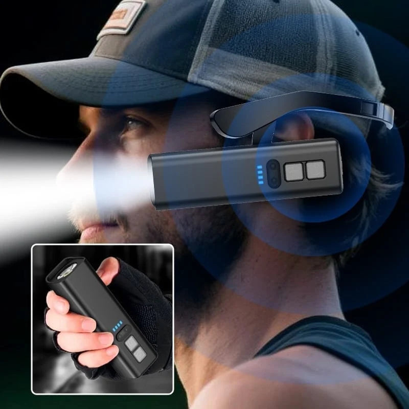 Ear Hook Headlamp Gesture Control LED USB-C Rechargeable