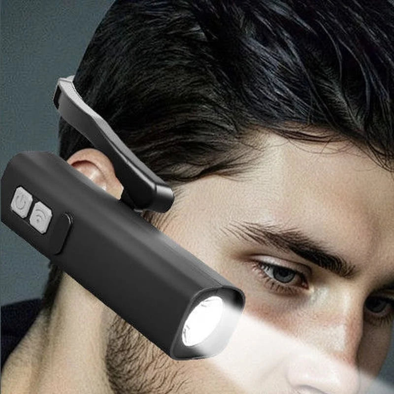 Ear Hook Headlamp Gesture Control LED USB-C Rechargeable