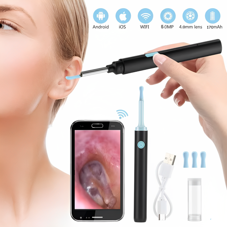 Earwax Removal Kit HD Camera & Silicone Tips
