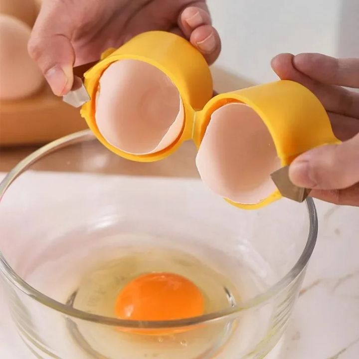 Egg Cracker Stainless Steel Pressure Plate Dishwasher Safe