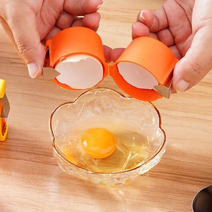 Egg Cracker Stainless Steel Pressure Plate Dishwasher Safe