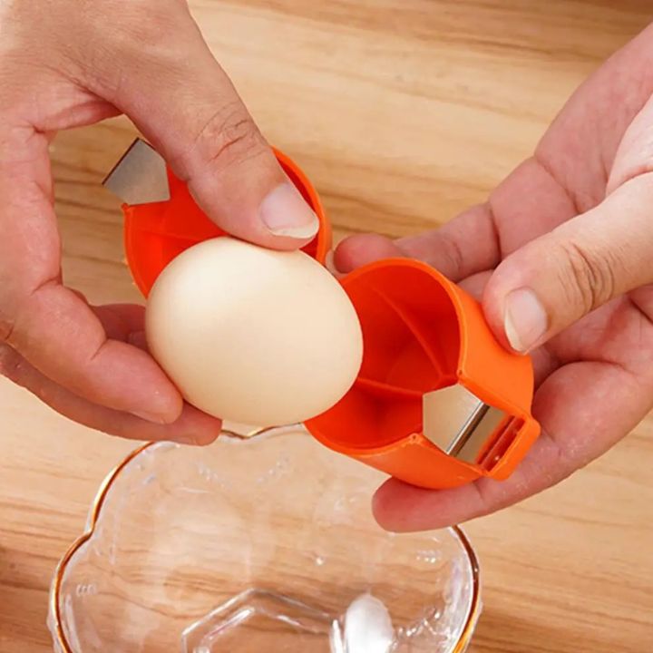 Egg Cracker Stainless Steel Pressure Plate Dishwasher Safe