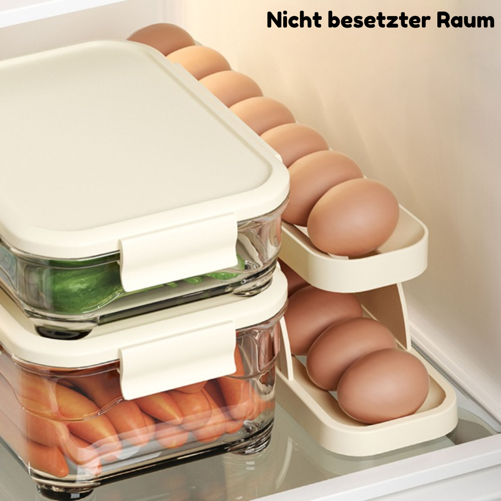 Egg Organizer Automatic Rolling 15 Egg Capacity Non-Slip Base