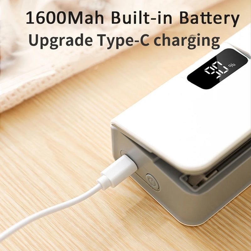 Electric Bag Sealer USB Rechargeable LCD Display