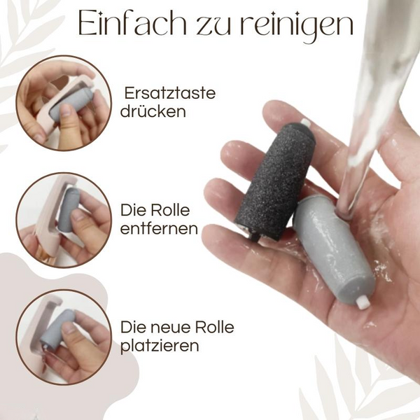 Electric Callus Remover Dual Rollers Smart Pressure Lock Ergonomic