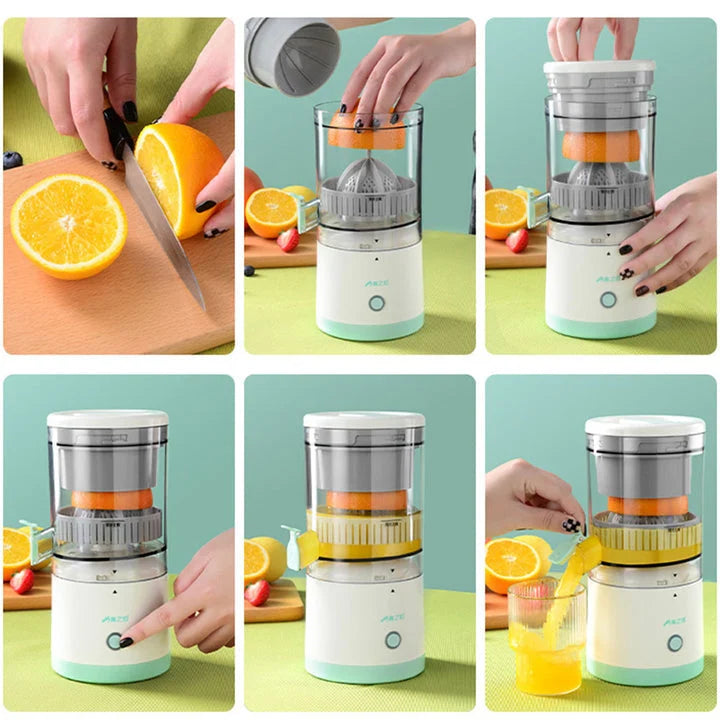 Electric Citrus Juicer Cordless USB Rechargeable Easy-Clean