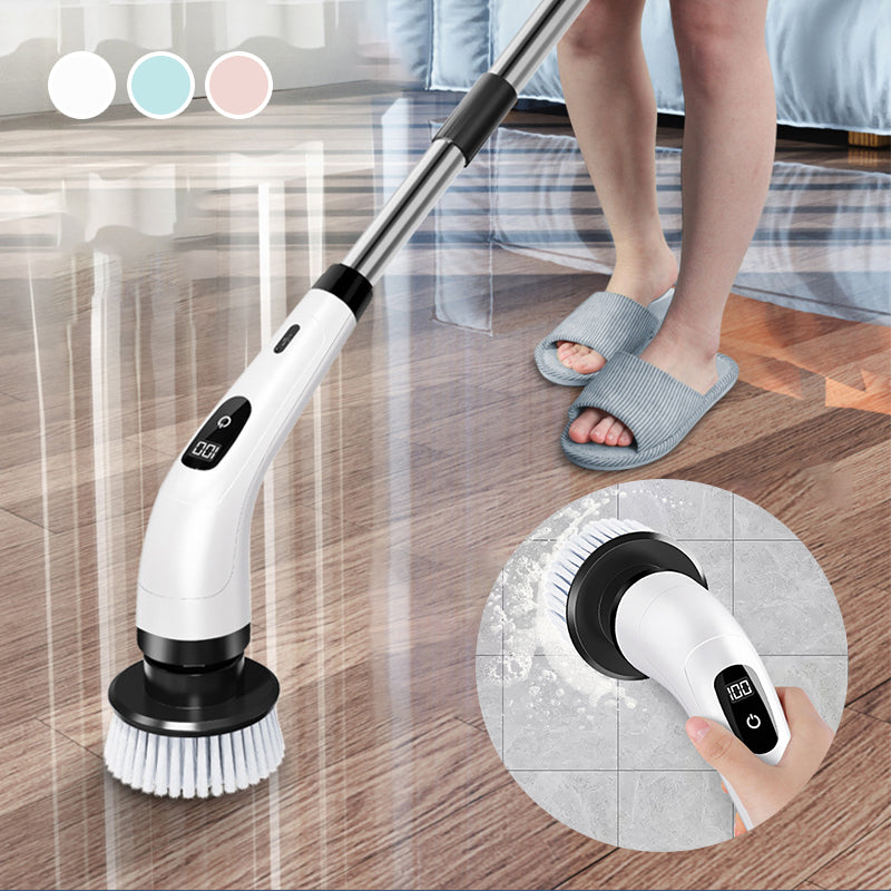 Electric Cleaning Brush Rechargeable Cordless 9 Interchangeable Heads