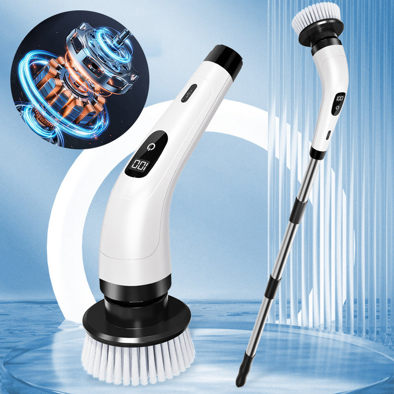 Electric Cleaning Brush Rechargeable Cordless 9 Interchangeable Heads