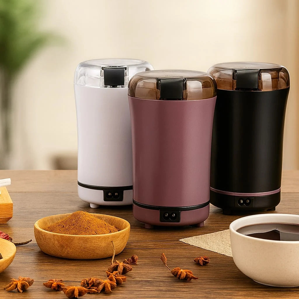 Electric Coffee Grinder Copper Motor & Stainless Steel Blades