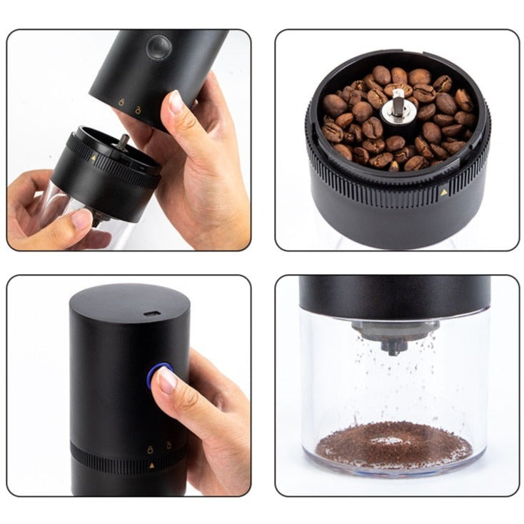 Electric Coffee Grinder USB Rechargeable Adjustable Grind