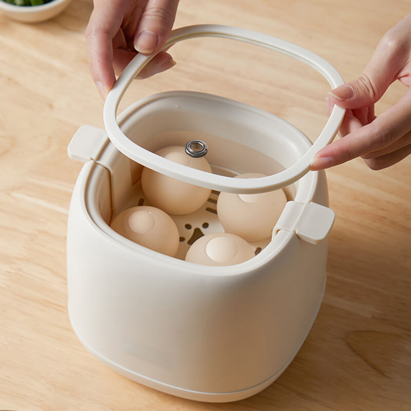 Electric Egg Cooker Adjustable Soft-Medium-Hard 4-Egg Auto Shut-Off