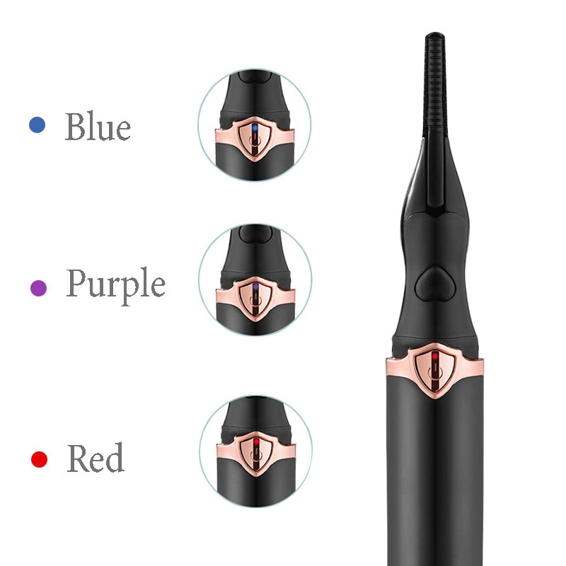 Electric Eyelash Curler Heated Silicone Brush USB-C Rechargeable