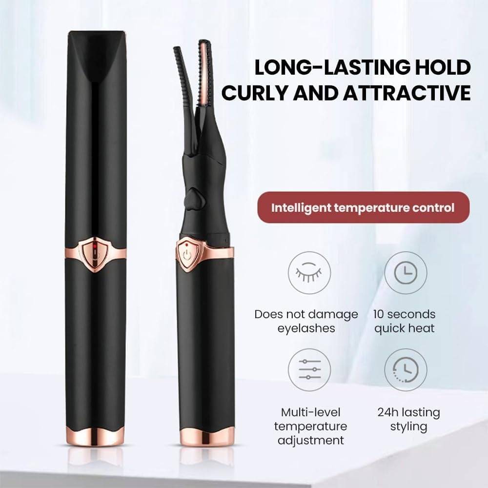 Electric Eyelash Curler Heated Silicone Brush USB-C Rechargeable