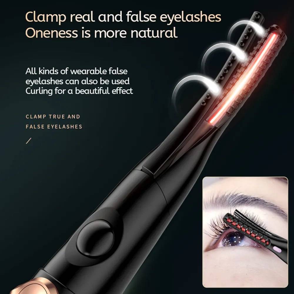 Electric Eyelash Curler Heated Silicone Brush USB-C Rechargeable