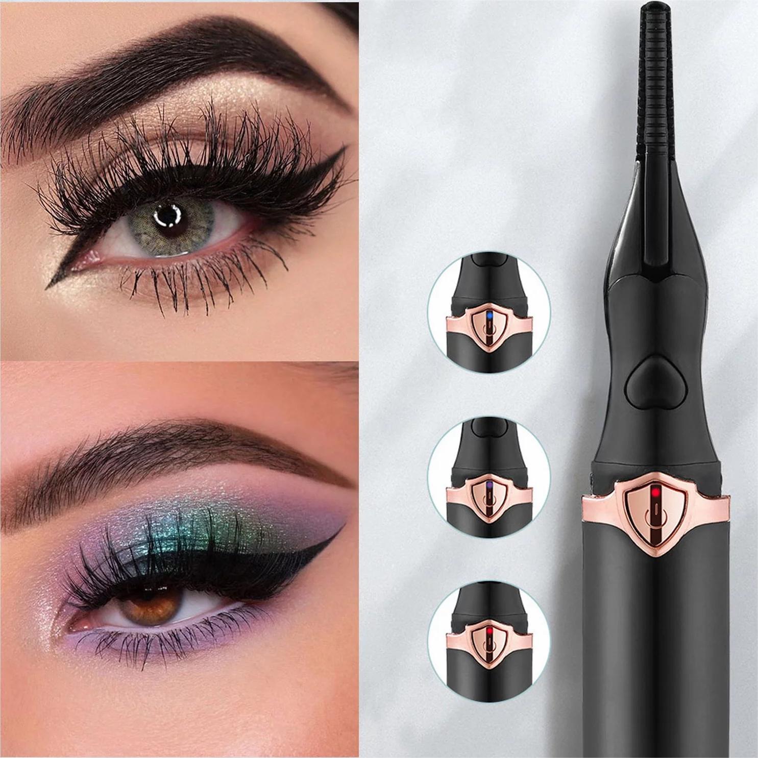 Electric Eyelash Curler Heated Silicone Brush USB-C Rechargeable