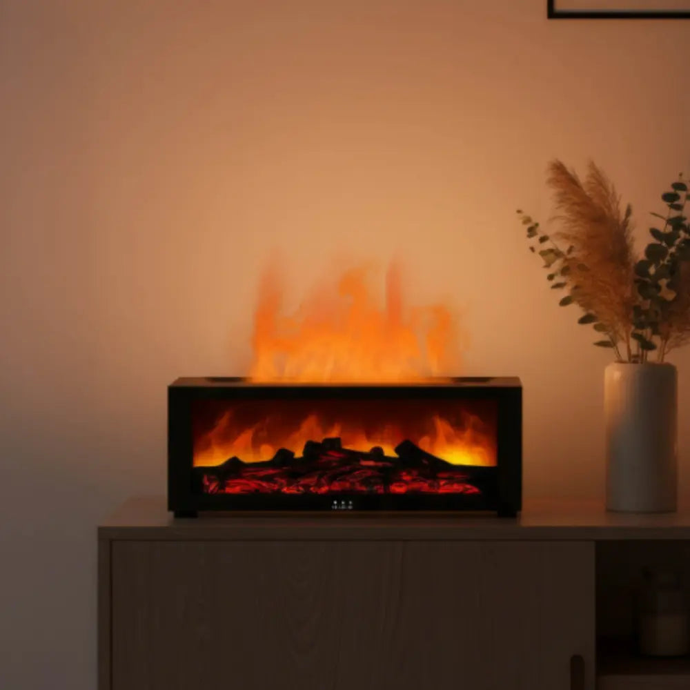 Electric Fireplace Water Vapor Flame Effect Remote Control