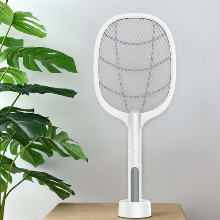 Electric Fly Swatter 2-in-1 LED Trap USB Rechargeable