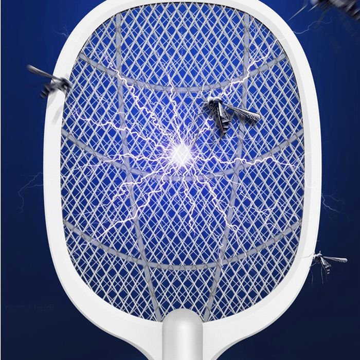 Electric Fly Swatter 2-in-1 LED Trap USB Rechargeable