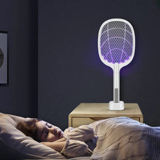 Electric Fly Swatter & UV Lamp USB Rechargeable 3000V