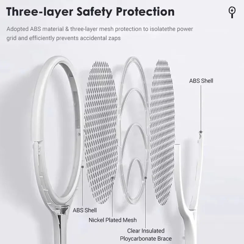Electric Fly Swatter UV Light & USB Rechargeable