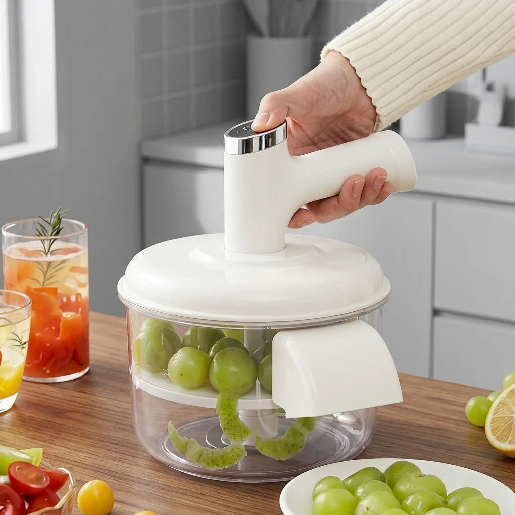 Electric Fruit Peeler & Mixer Cordless Rechargeable Detachable Whisk