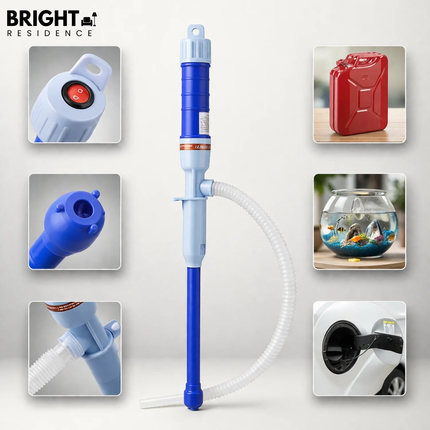 Electric Fuel Pump Fast Drip-Free Gasoline & Diesel
