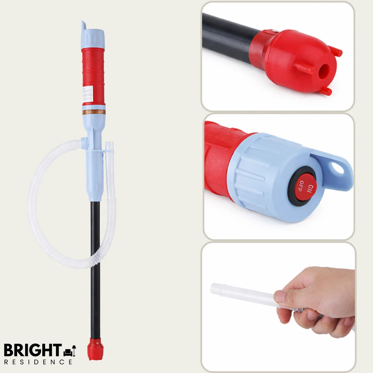 Electric Fuel Pump Fast Drip-Free Gasoline & Diesel