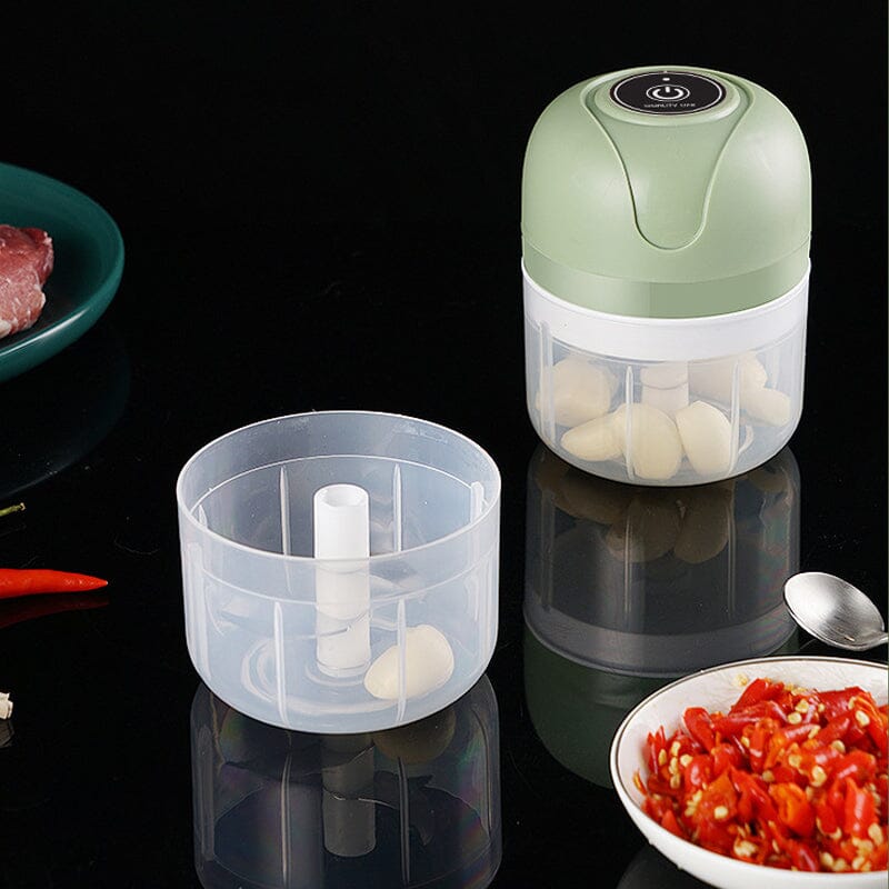 Electric Garlic Chopper USB Rechargeable Stainless Steel Blades