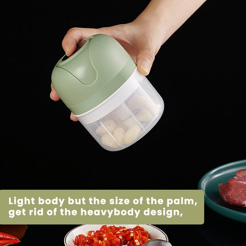 Electric Garlic Chopper USB Rechargeable Stainless Steel Blades