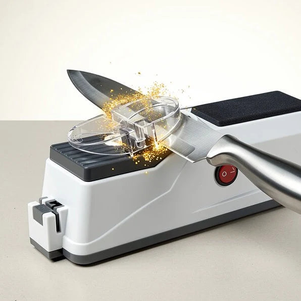 Electric Knife Sharpener 3-Stage USB Rechargeable Non-Slip Base