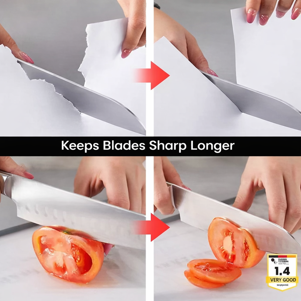 Electric Knife Sharpener Two-Stage Guide Slots Non-Slip Base