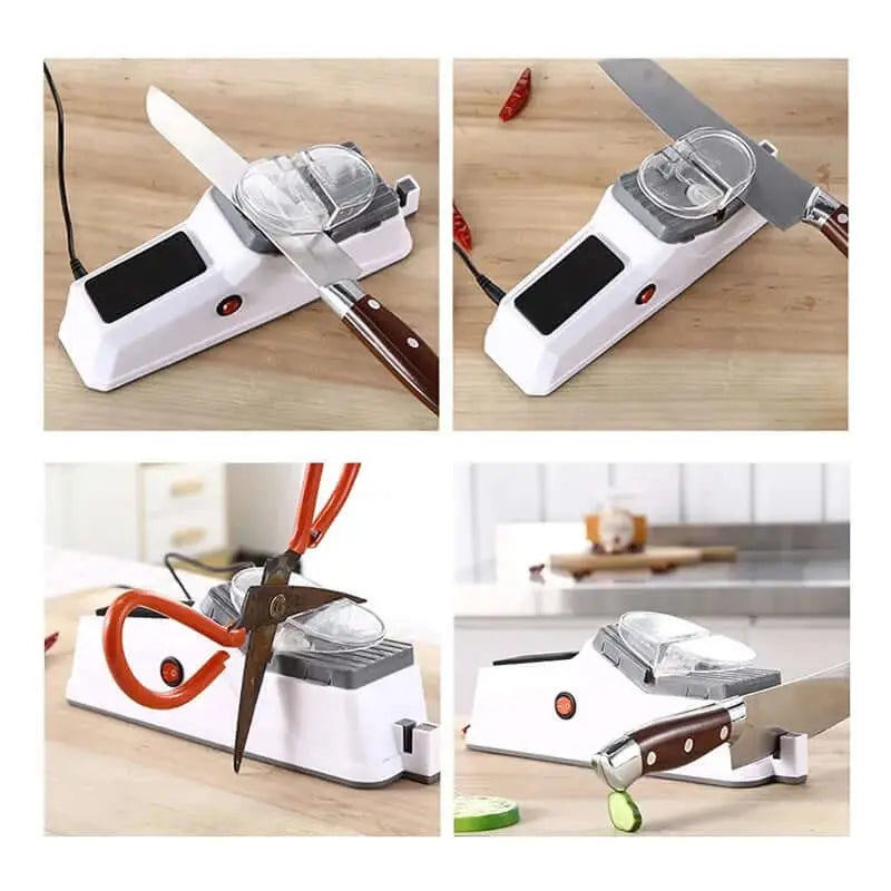 Electric Knife Sharpener USB Rechargeable 5 Grinding Discs