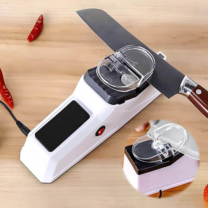 Electric Knife Sharpener USB Rechargeable Stainless Steel Non-Slip Base