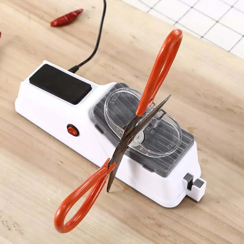 Electric Knife Sharpener USB Rechargeable Stainless Steel Non-Slip Base