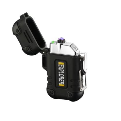 Electric Lighter Windproof Arc Ignition IP56 Waterproof USB-C Rechargeable