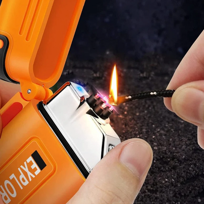 Electric Lighter Windproof Arc Ignition IP56 Waterproof USB-C Rechargeable