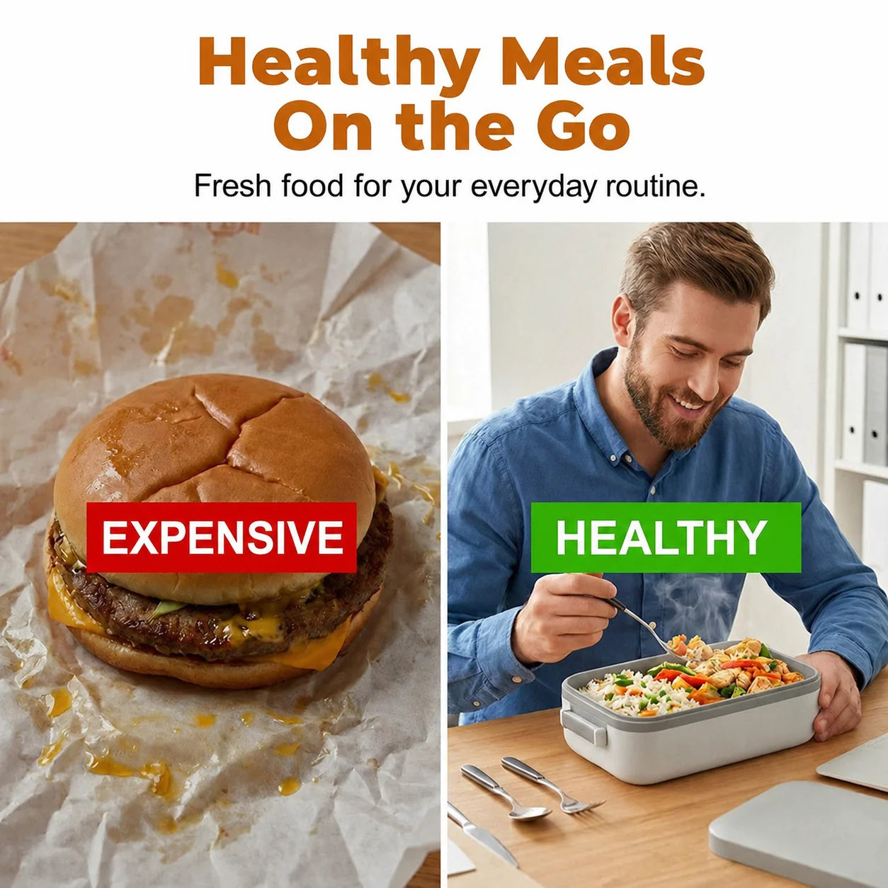 Electric Lunch Box Dry Heating Removable Stainless Steel Insert
