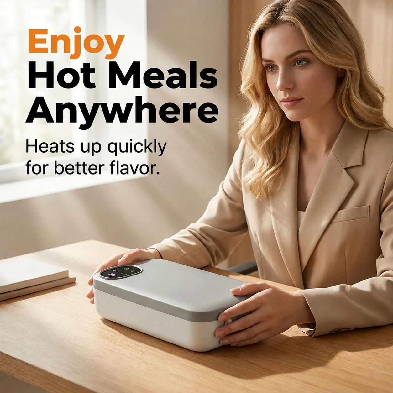 Electric Lunch Box Dry Heating Removable Stainless Steel Insert