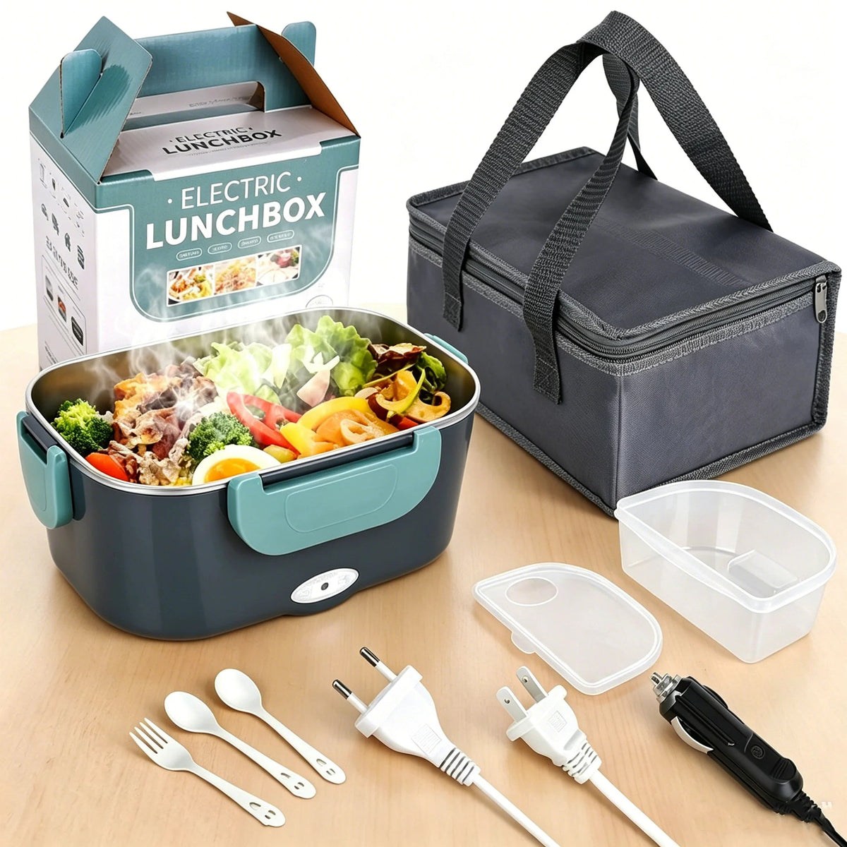 Electric Lunch Box Dual-Power Car & Home Stainless Steel