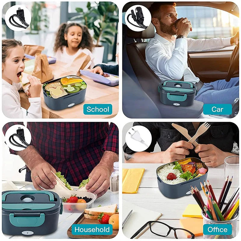 Electric Lunch Box Dual-Power Car & Home Stainless Steel