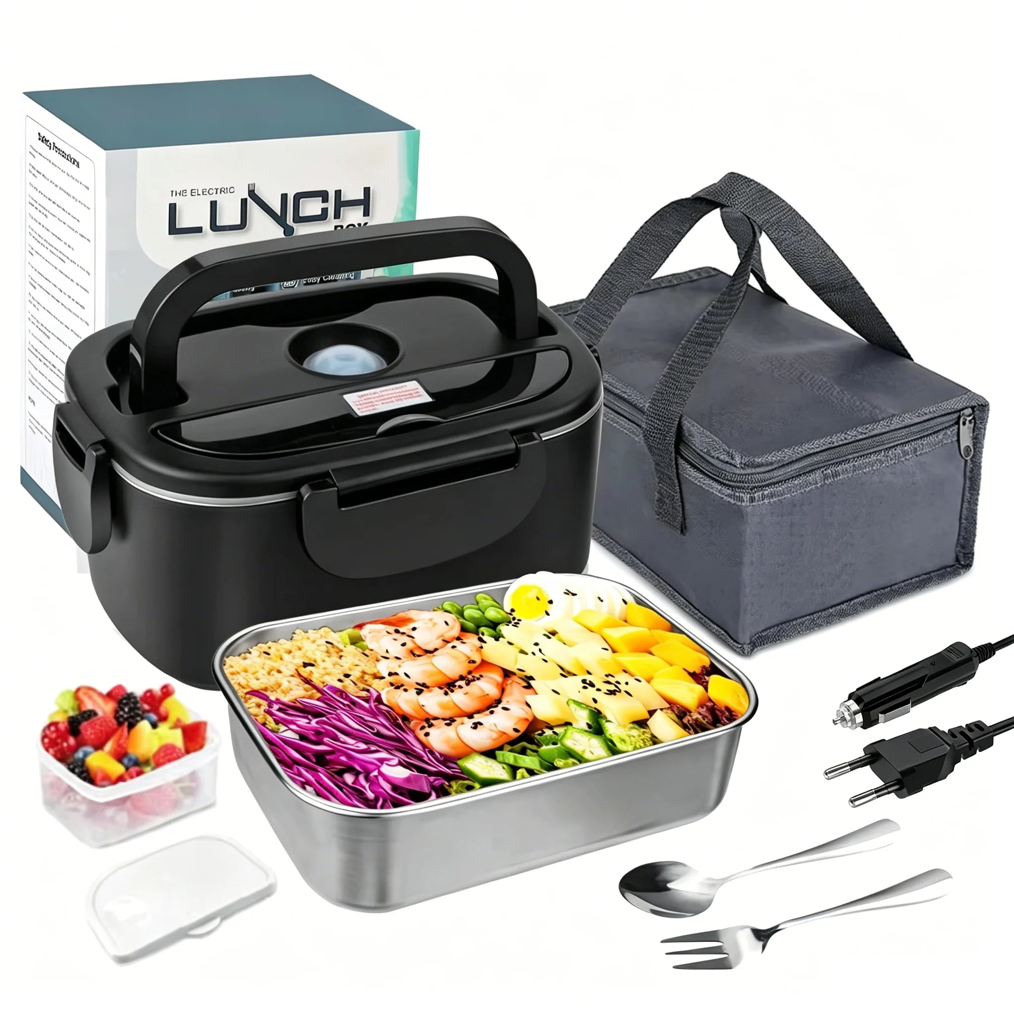 Electric Lunch Box Dual-Power Car & Home Stainless Steel