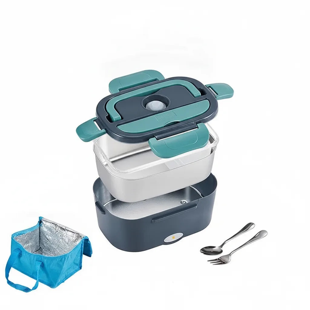 Electric Lunch Box Dual Power Insulated Leak-Proof Removable Tray