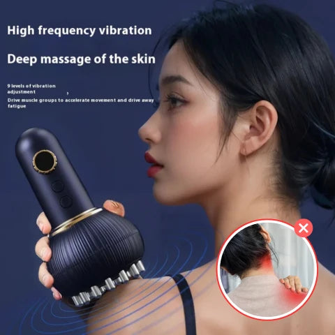 Electric Massager Heat Vibration & Pulses Rechargeable