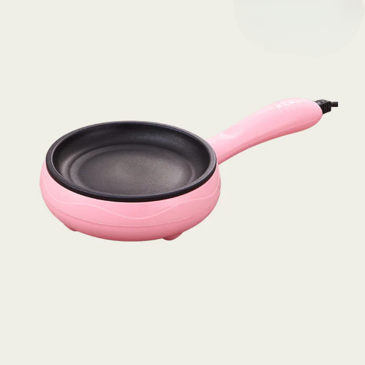 Electric Mini Frying Pan Non-Stick Fast Heating Automatic Shut-Off
