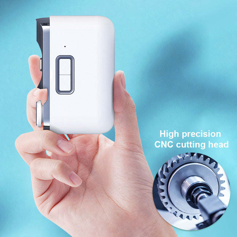 Electric Nail Clipper Dual-Speed LED Waste Container
