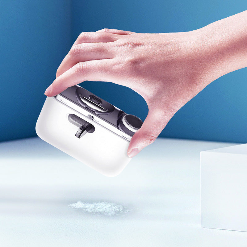 Electric Nail Clipper Dual-Speed LED Waste Container