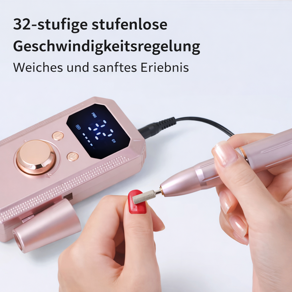 Electric Nail Drill Adjustable Speed Quiet Operation Comfortable Grip