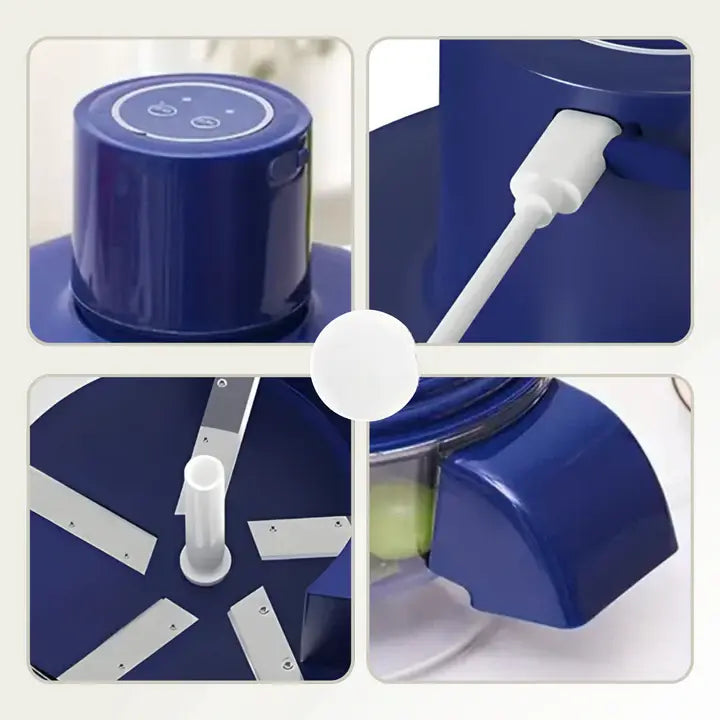 Electric Peeler One-Button 5 Stainless Steel Blades & Washable Parts