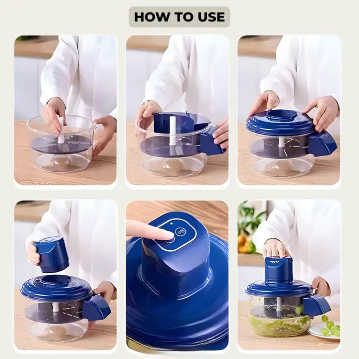 Electric Peeler One-Button 5 Stainless Steel Blades & Washable Parts