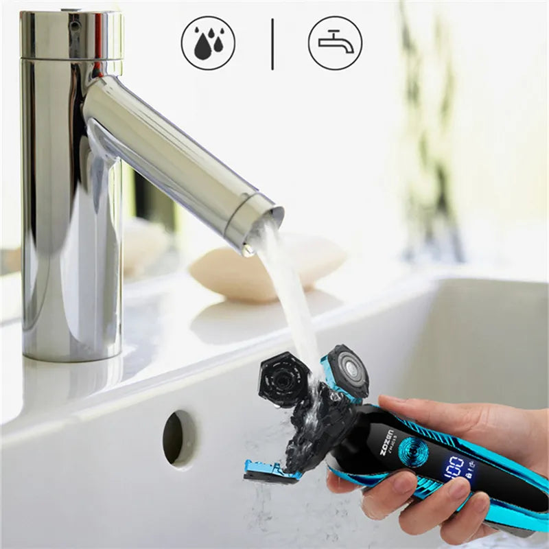 Electric Razor 3-Head Rotary Wet & Dry USB Charging